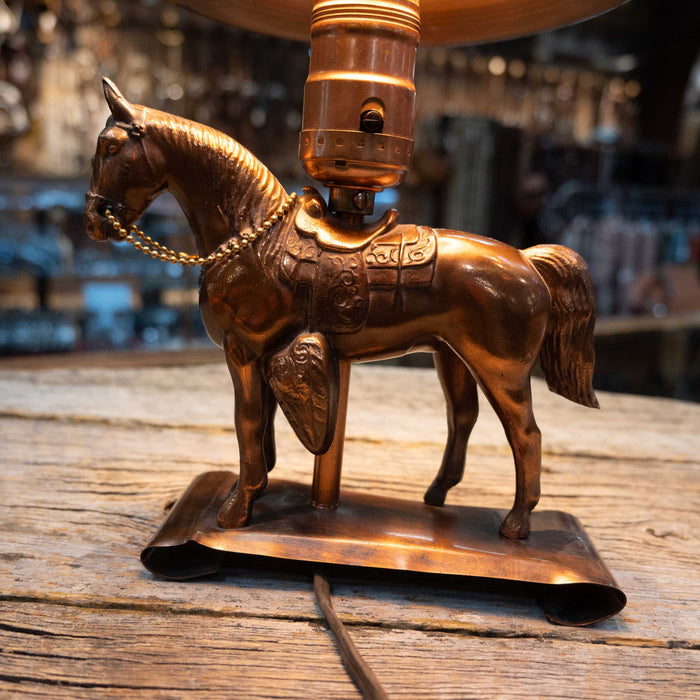 1940's Copper Horse Lamp