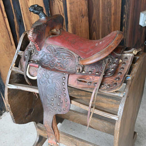 Vintage Western Cowboy Saddle - Western Decor  _CA740 Collectibles MISC   