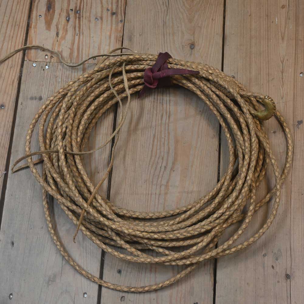 62' Handmade Rawhide Lariat Rope RR057 Tack - Ropes & Roping Teskey's