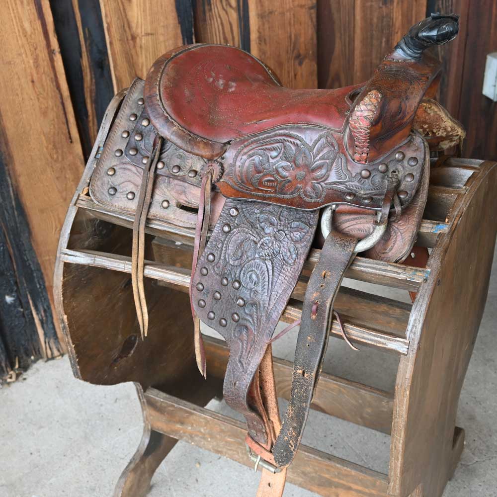 Vintage Western Cowboy Saddle - Western Decor  _CA740) Collectibles MISC   