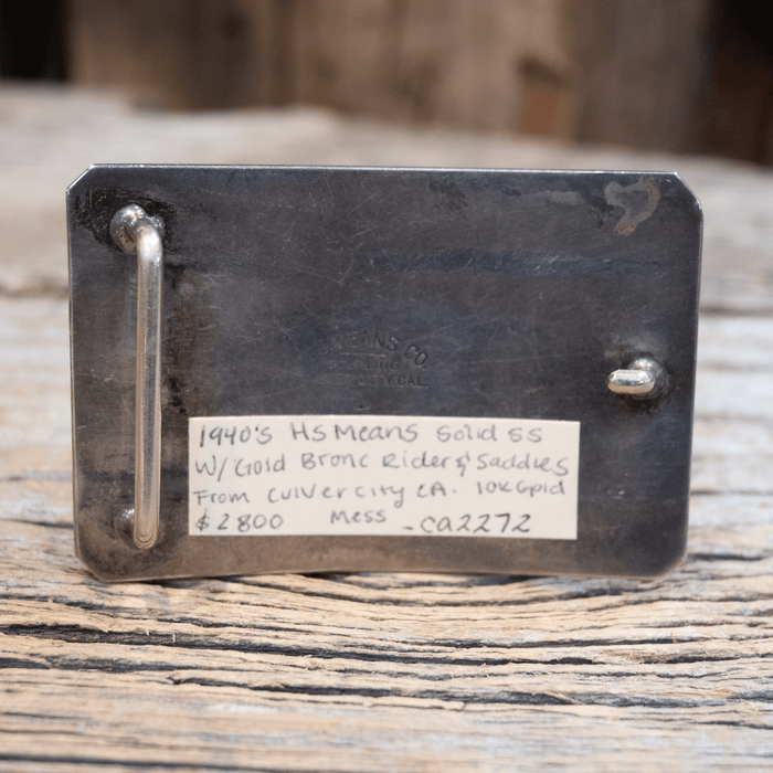 HS Means Co. 1970's Bronc Rider Belt Buckle