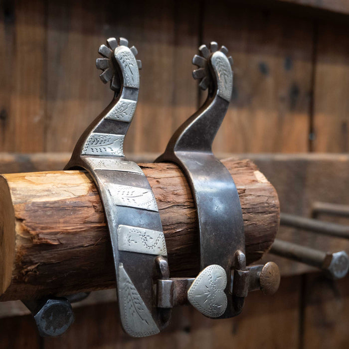 Jerry CATES Spur #790 Silver Mounted Tack - Spurs Jerry CATES