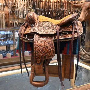 Vintage Cowboy Western Mini Saddle - Western Decor  _CA744