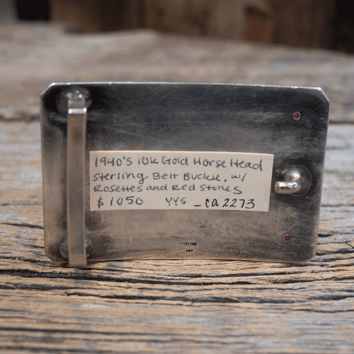 1940's 10k Gold Horse Head Belt Buckle