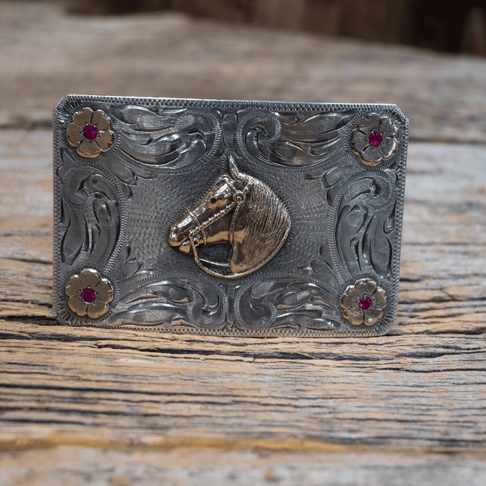 1940's 10k Gold Horse Head Belt Buckle