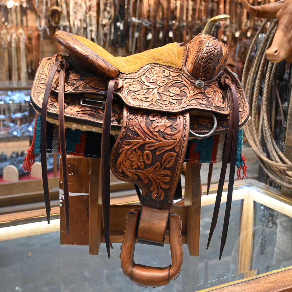 Vintage Cowboy Western Mini Saddle - Western Decor  _CA744 Collectibles MISC   