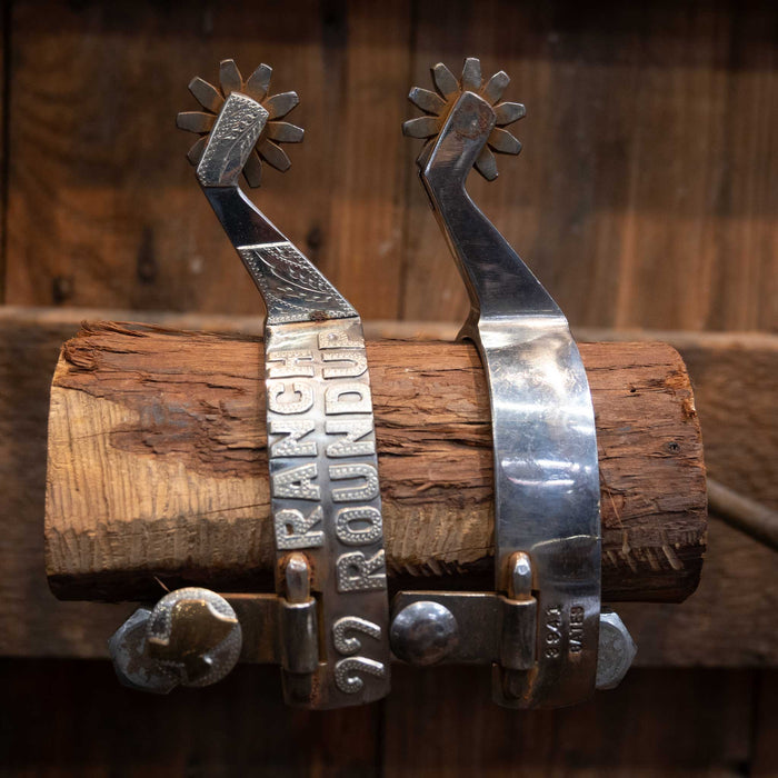 Jerry CATES Spur "99 Ranch Round Up" Tack - Spurs Jerry CATES