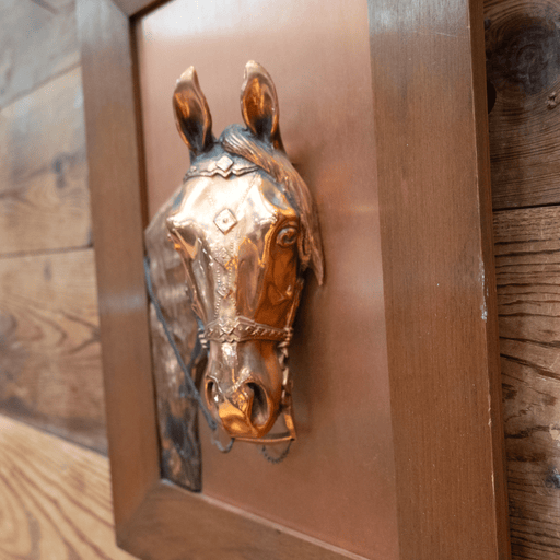 Striking Raised Copper Parade Horse Artwork 1940's - 50's Collectibles Vintage