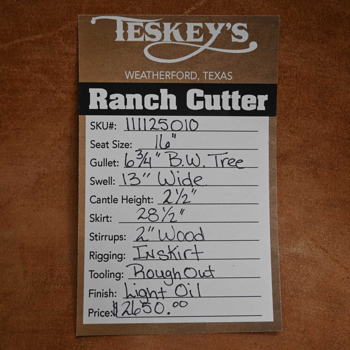 16" TESKEY'S RANCH VERSATILITY SADDLE