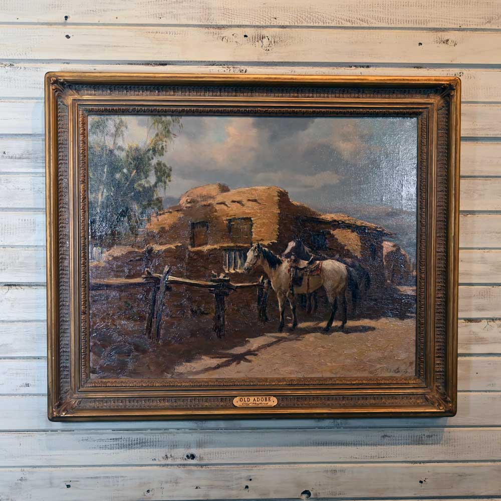 Western Art - Olaf Wieghorst "Old Adobe" _CA717 Collectibles Olaf Wieghorst 1899-1988