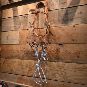 Cow Horse Supply - "The Brady Bridle" Combo Steel nose Snaffle   CHS178 Tack - Training - Headgear Cow Horse Supply   