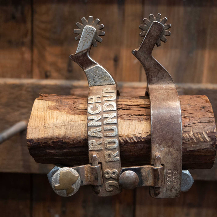 Jerry CATES "98 Ranch Round Up" Trophy Spurs Tack - Spurs Jerry CATES