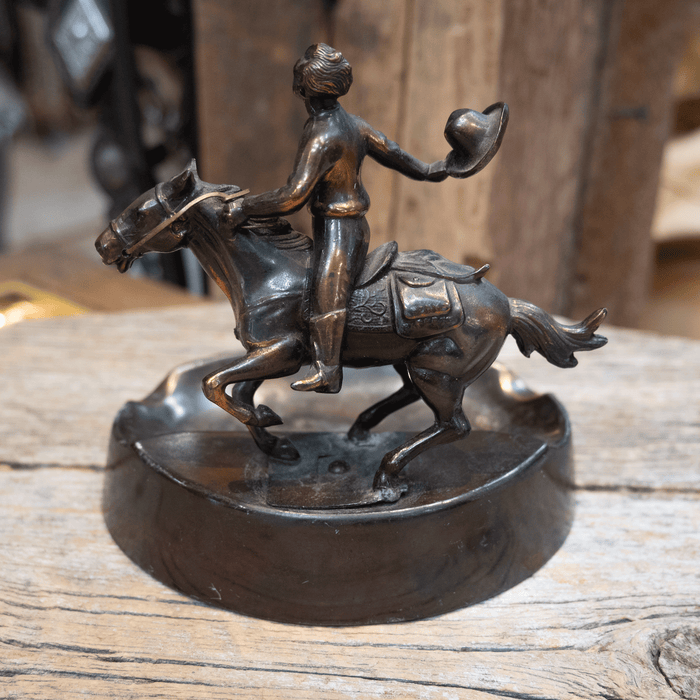 1950 Souvenir of New Mexico Cowboy in the Wind Ashtray