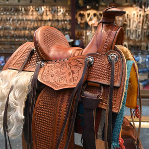 Western Cowboy Mini Saddle and Wolley Saddle Bags- Western Decor  _CA743 Collectibles Teskey's   