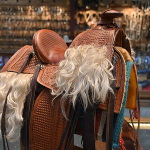 Western Cowboy Mini Saddle and Wolley Saddle Bags- Western Decor  _CA743 Collectibles Teskey's   