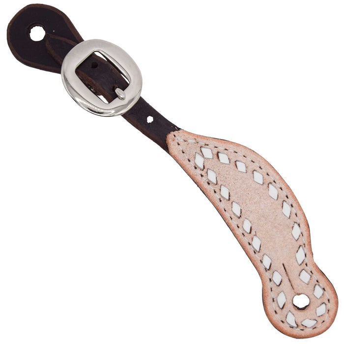 Teskey's Ladies Two Tone Chocolate Spur Strap w/Buckstitch
