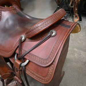 16.5" USED JEFF SMITH CUTTER SADDLE Saddles Jeff Smith   