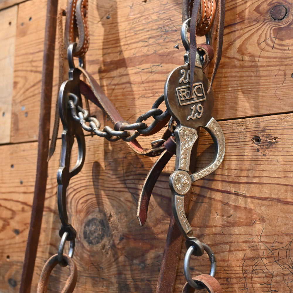 Bridle Rig - Campbell Silver Mounted Chain Bit RIG956 Tack - Rigs Campbell