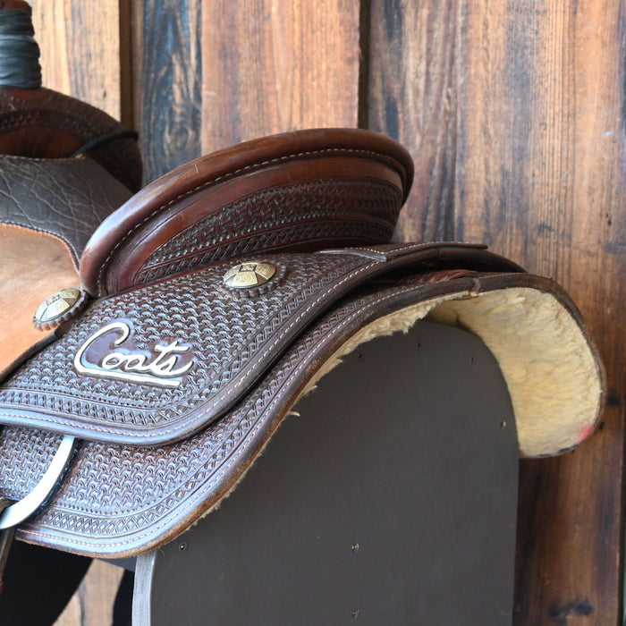 13.5" USED COATS TEAM ROPING SADDLE