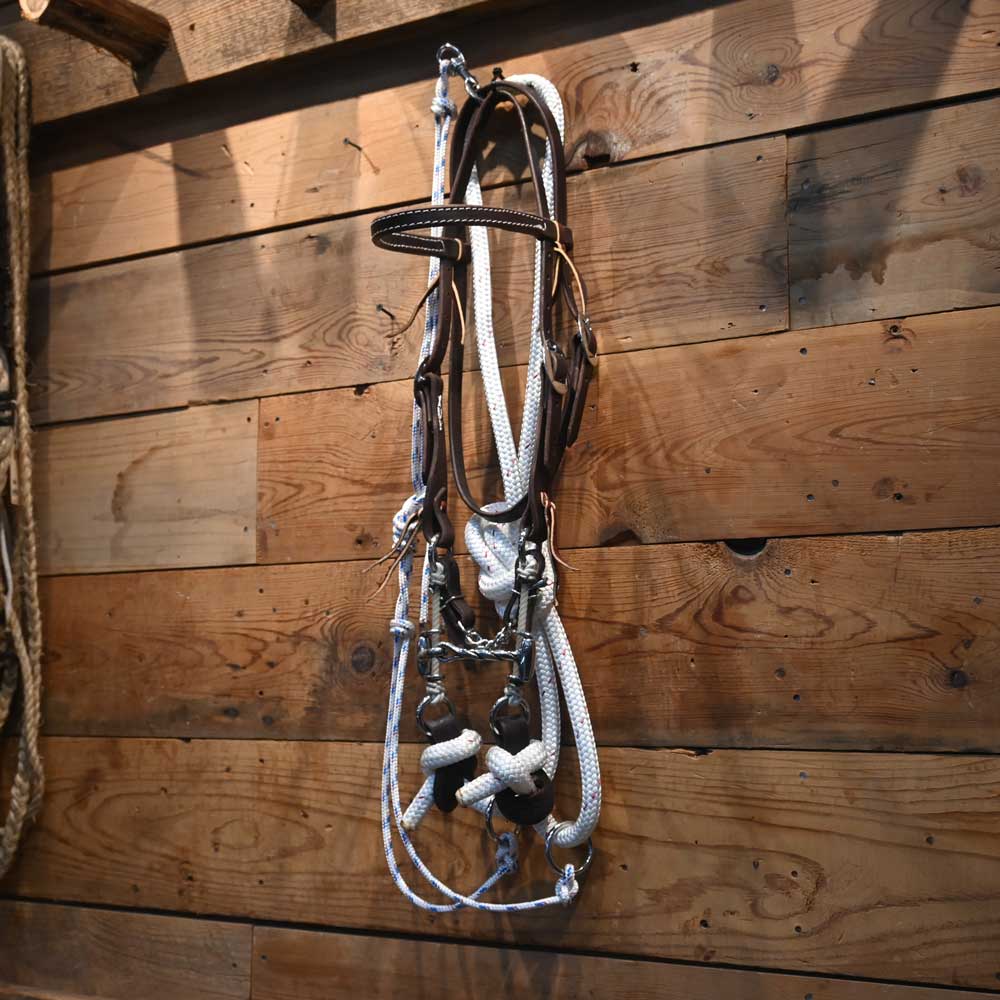 Cow Horse Supply Bridle Rig - with Gag Snaffle - Rope Martingale CHS190 Tack - Training - Headgear Cow Horse Supply   