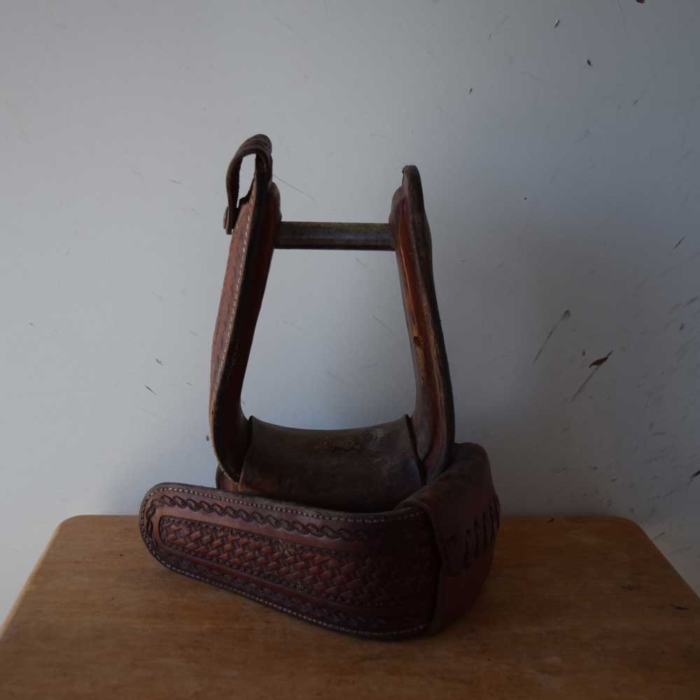 Used Overshoe Leather Covered Stirrups Sale Barn Teskeys   