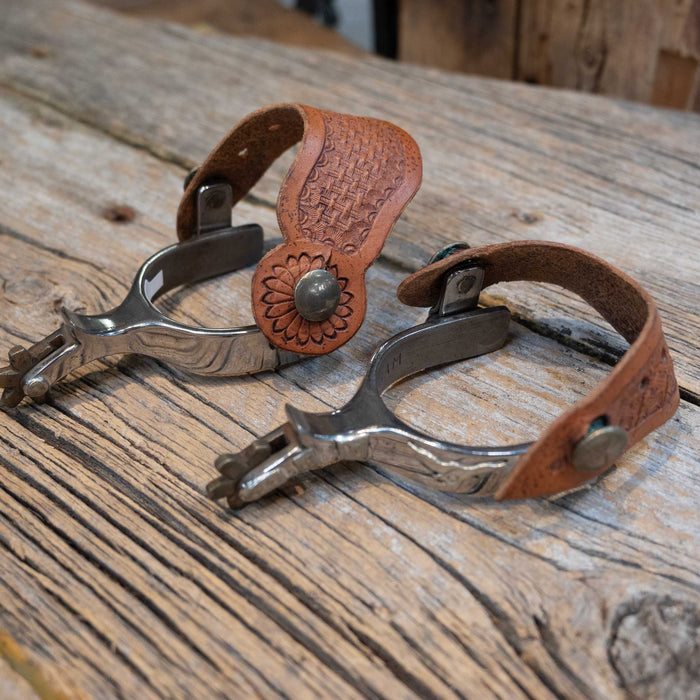 Mini SAM Silver Mounted Longhorn Spurs Tack - Spurs SAM