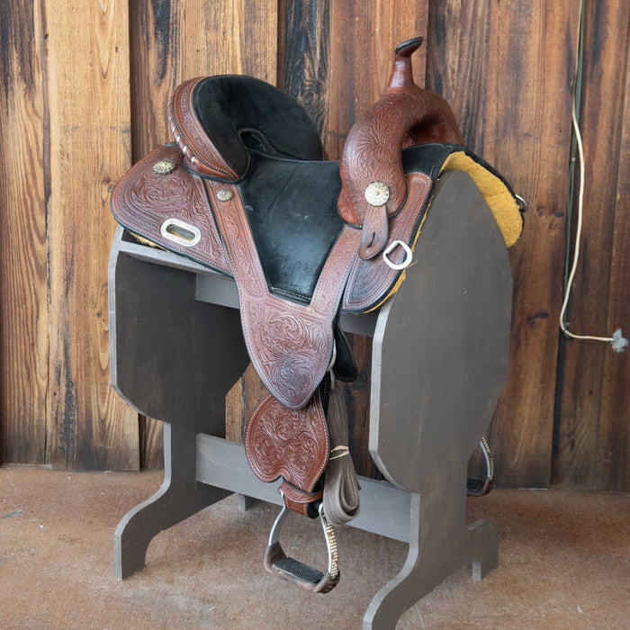 14.5" USED CIRCLE Y TAMMY FISCHER TREELESS BARREL SADDLE
