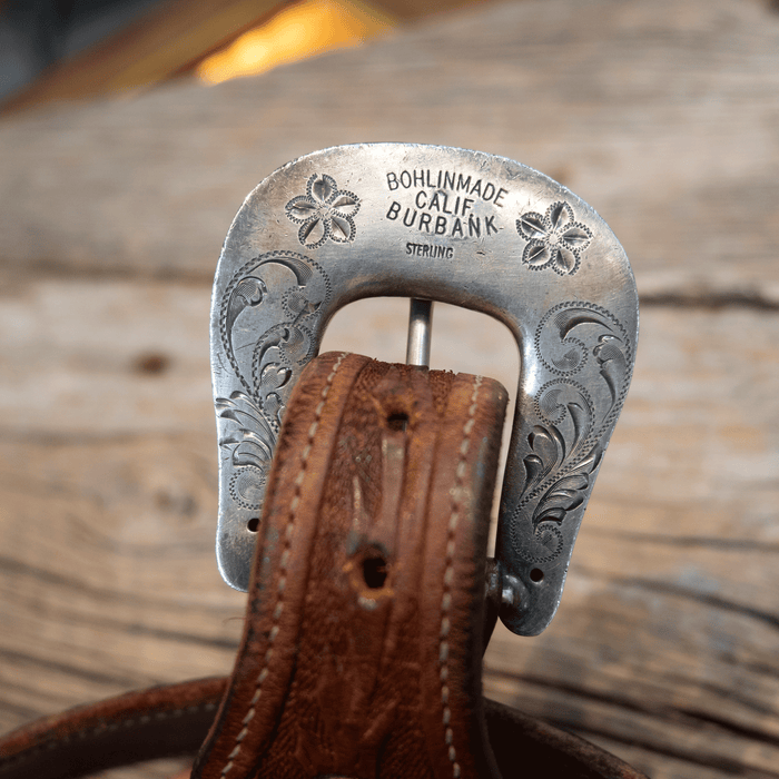 1980's Bohlin Sterling Silver Buckle set on 40" Bohlin Belt