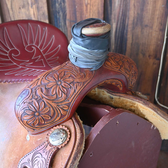 14" USED JEFF SMITH ROPING SADDLE Saddles - New Jeff Smith