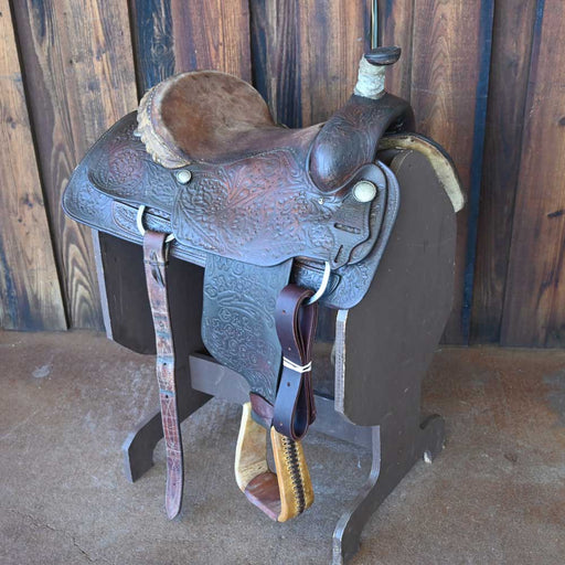 14.5" USED DEE PICKET ROPING SADDLE Saddles - Used Dee Picket