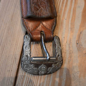 Handmade Leather Back Cinch with Silver Mounted Spiller Hardware Buckles AAHT007 Tack - Breast Collars Spiller   