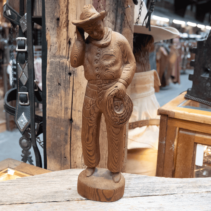 1930's Wooden Folk Art Sculpture of Will Rodgers