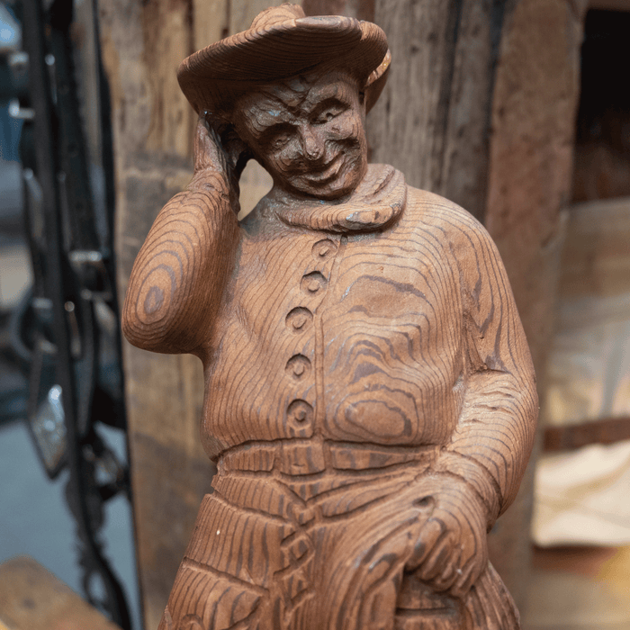 1930's Wooden Folk Art Sculpture of Will Rodgers