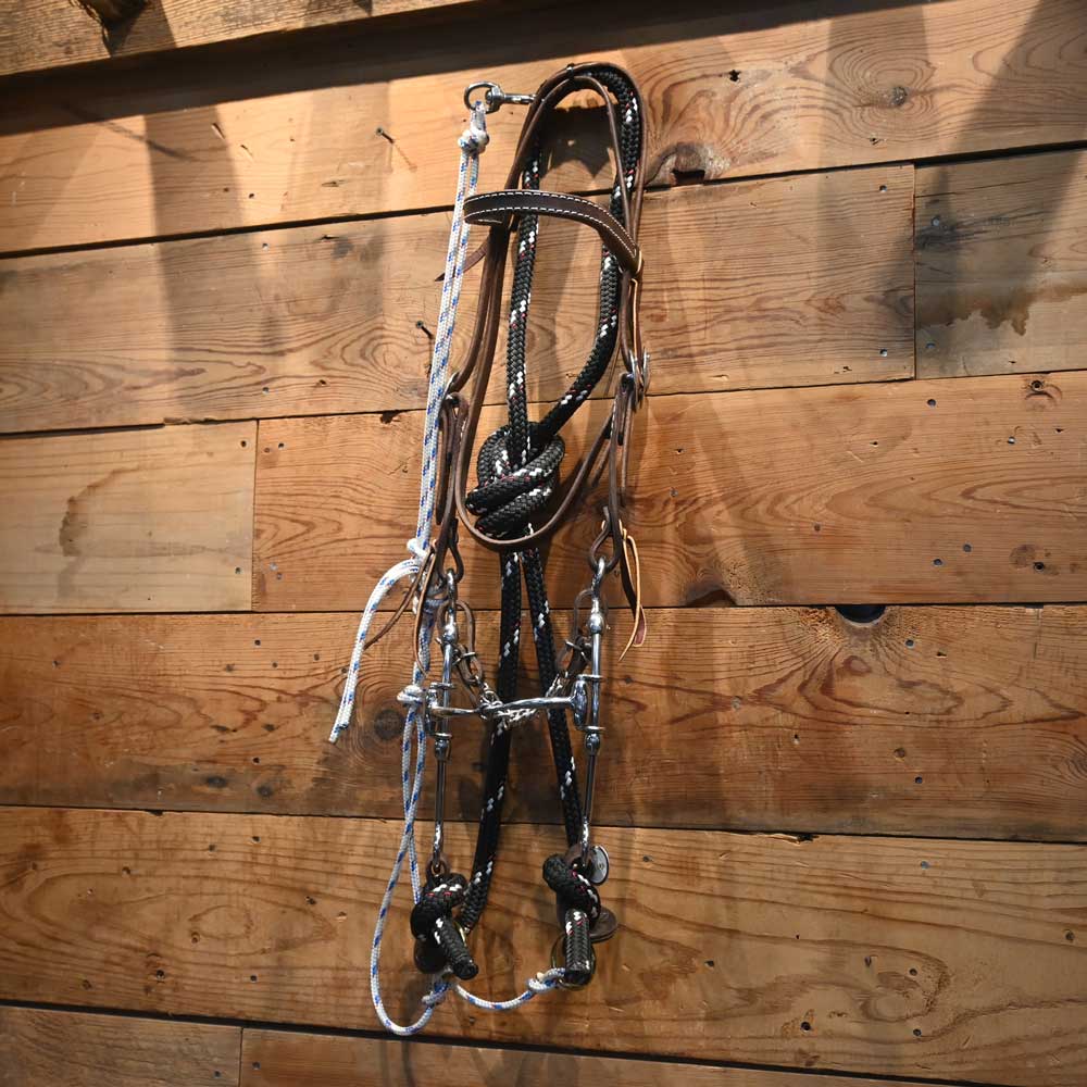 Cow Horse Supply Bridle Rig - Tapered Snaffle - Gag Snaffle - Rope Martingale CHS193 Tack - Training - Headgear Cow Horse Supply   