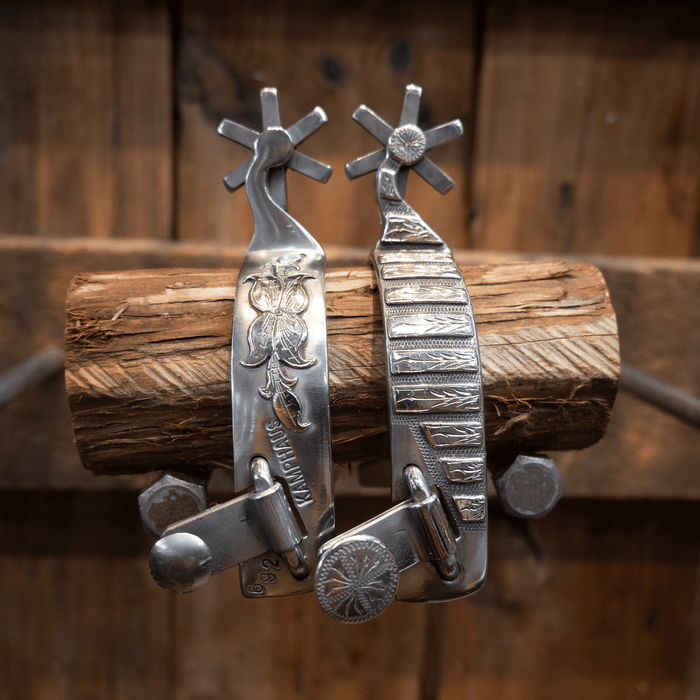 Kamphaus Silver Mounted 6pt. Spurs