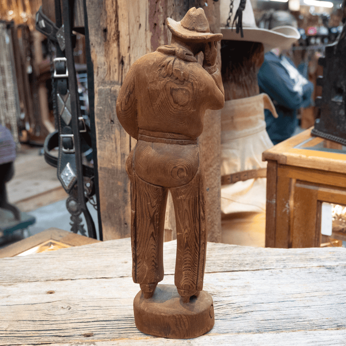 1930's Wooden Folk Art Sculpture of Will Rodgers