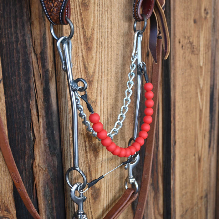 Silicone Beaded Hackamore Bridle Rig w/All New Leather
