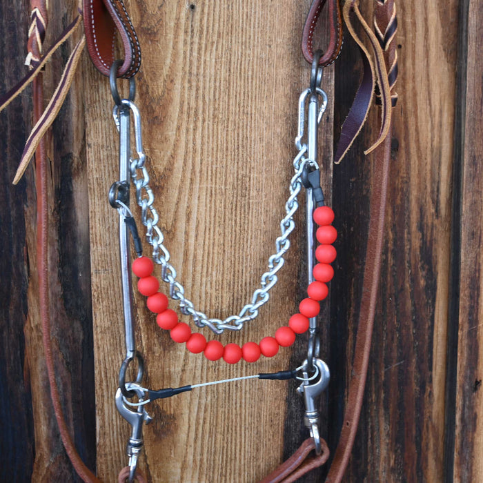 Silicone Beaded Hackamore Bridle Rig w/All New Leather