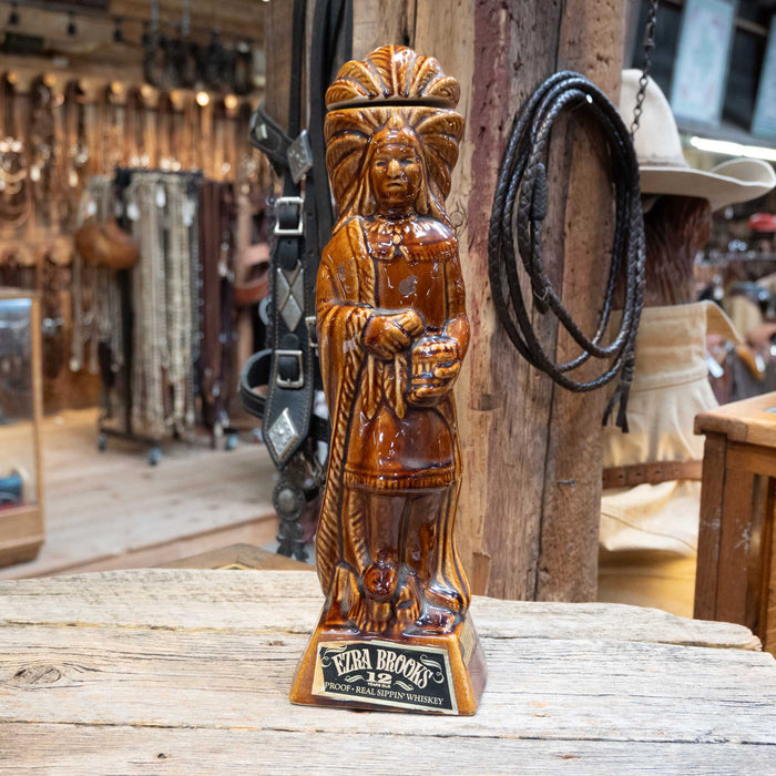 1968 Ezra Brooks Indian Chief 12 Year Whisky Decanter