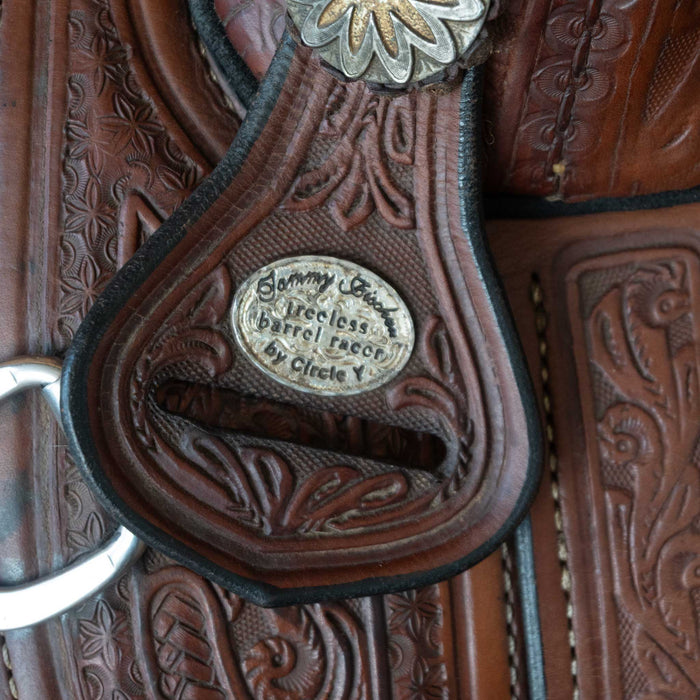 14.5" USED CIRCLE Y TAMMY FISCHER TREELESS BARREL SADDLE