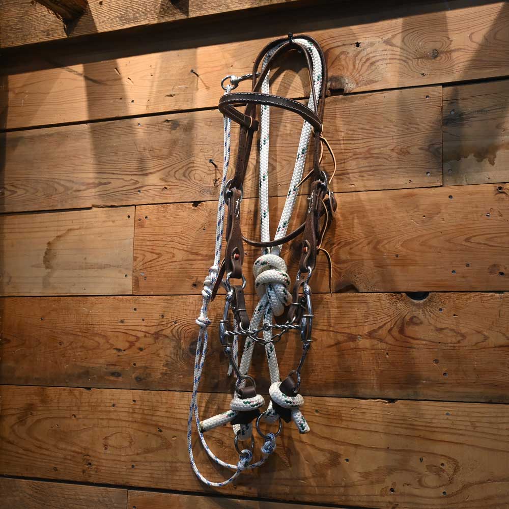 Cow Horse Supply Bridle Rig - 3 piece Dogbone - Gag - Rope Martingale CHS194 Tack - Training - Headgear Cow Horse Supply   