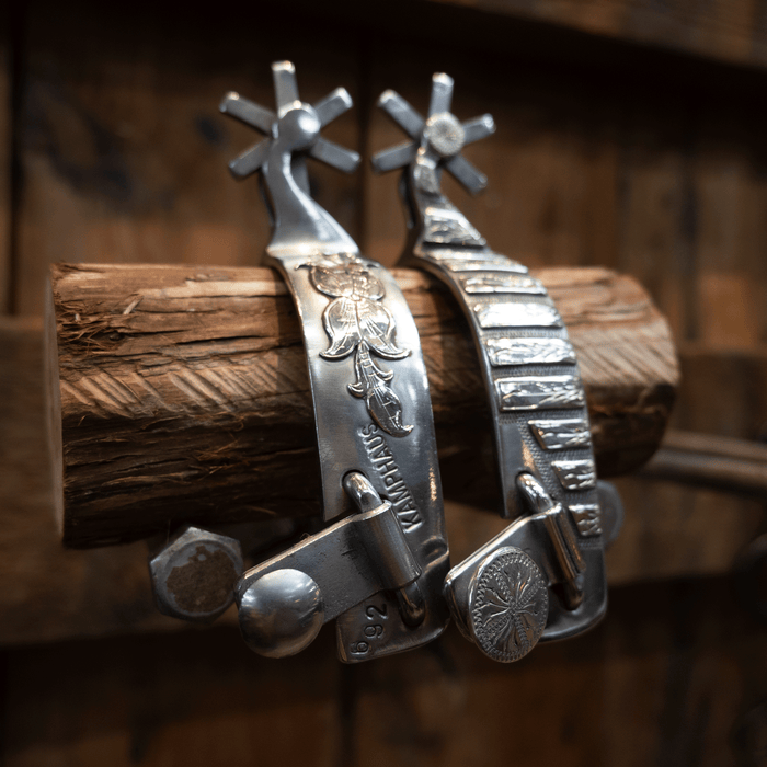 Kamphaus Silver Mounted 6pt. Spurs