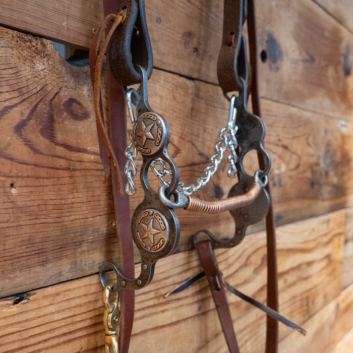 Paul Petska Copper Wrapped Mullen Bridle Rig