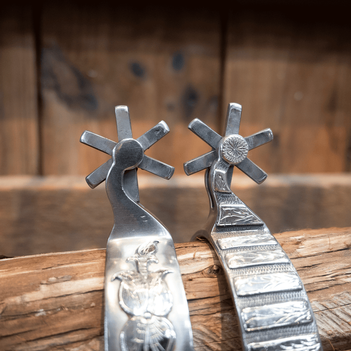 Kamphaus Silver Mounted 6pt. Spurs