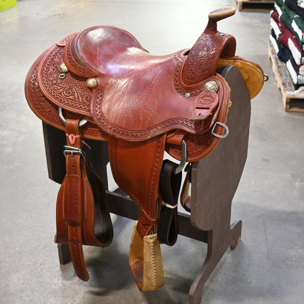 16" USED TESKEY'S STEER WRESTLING SADDLE