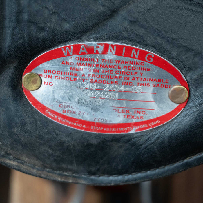 14.5" USED CIRCLE Y TAMMY FISCHER TREELESS BARREL SADDLE