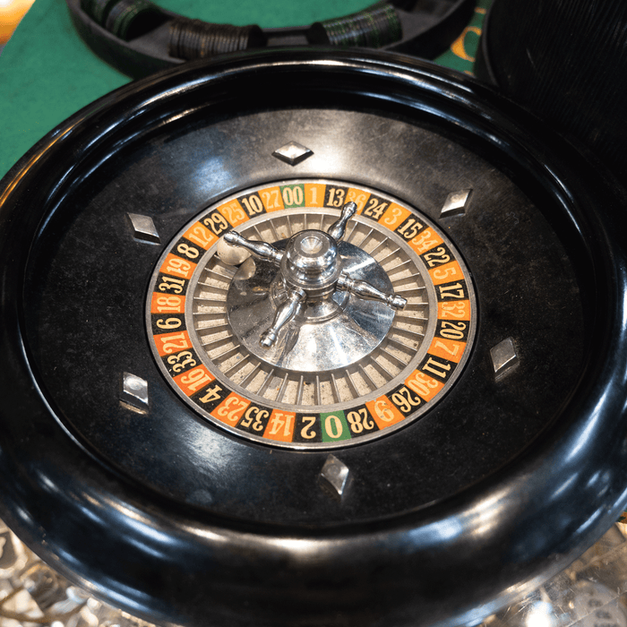 Vintage 1930's Miniature Roulette Wheel Game Set