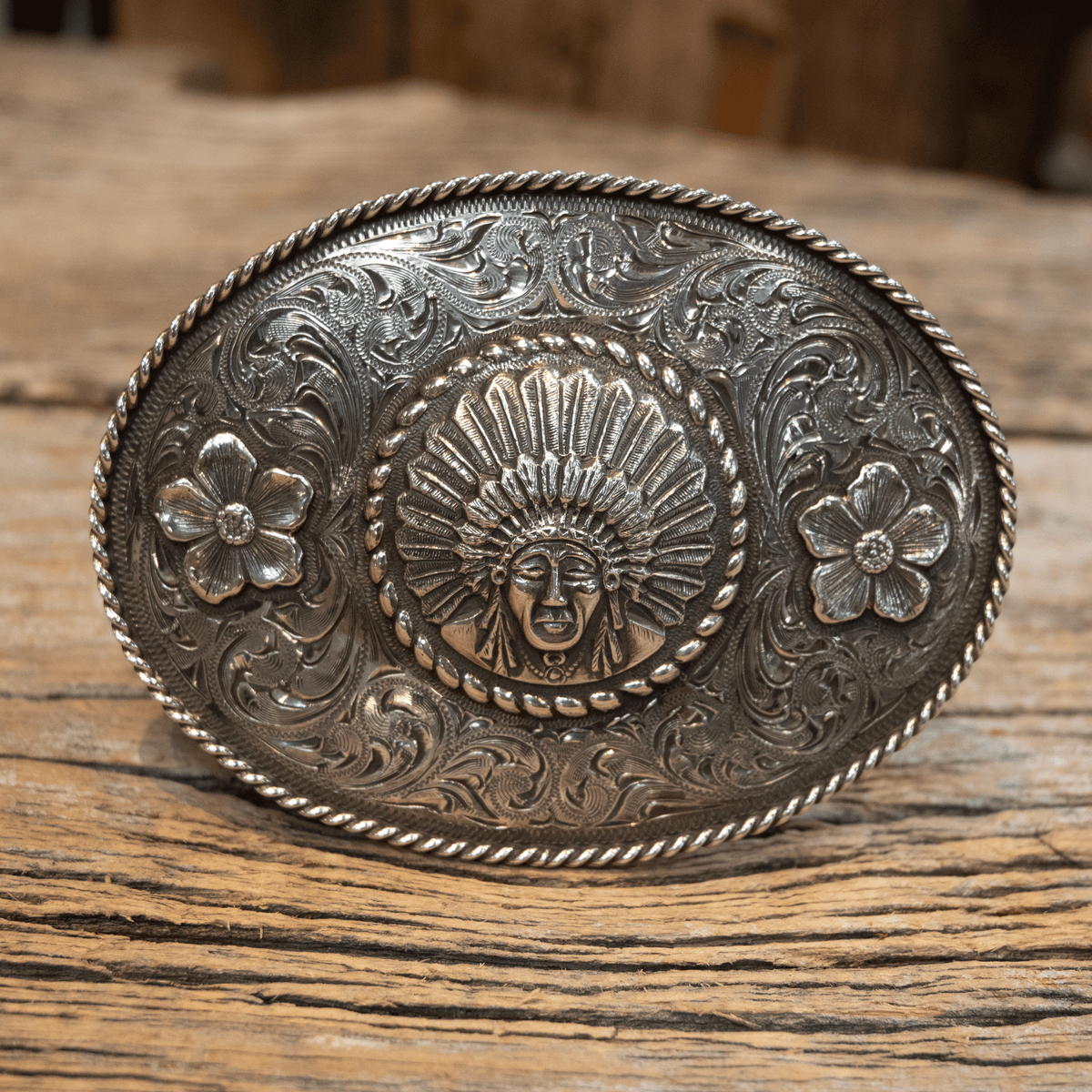 1980's-90's Ahmad Khan Sterling Silver Belt Buckle — Teskeys