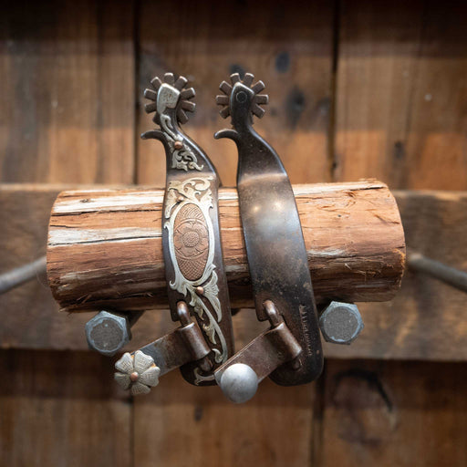 Kerry Kelley Copper & Silver Mounted 10pt. Spurs Tack - Spurs Kerry Kelley