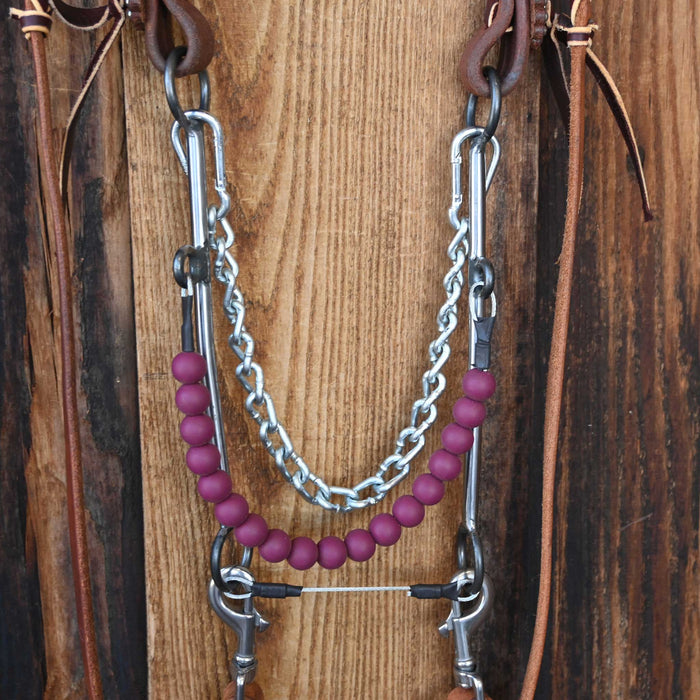 Silicone Beaded Hackamore Bridle Rig w/All New Leather